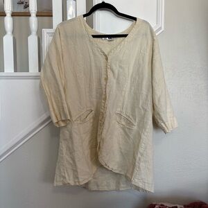 Flax Light Tan Linen Shirt